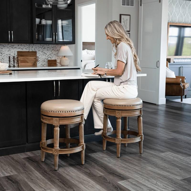 Maven Lane Pullman Backless Swivel Kitchen Stool