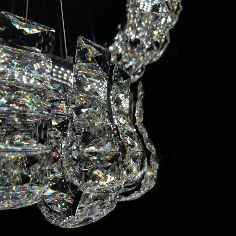 Luxury Grand Modern Gold Crystal LED Chandelier - 4 Tier Dimmable
