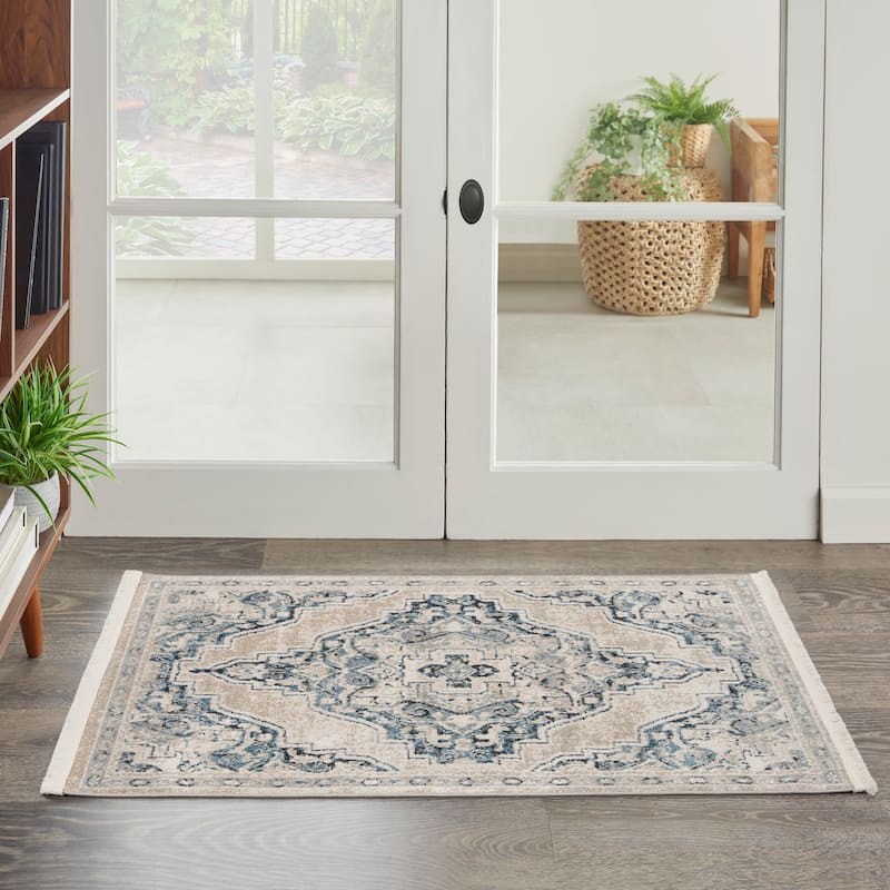 Nourison Geneva Traditional Bordered Area Rug.