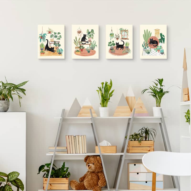 Urban Jungle I - IV by Mary Urban Canvas Art Prints