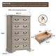 preview thumbnail 14 of 25, Farmhouse 5 Drawers Dresser, Wood Chest of Drawers, Dressers Organizer