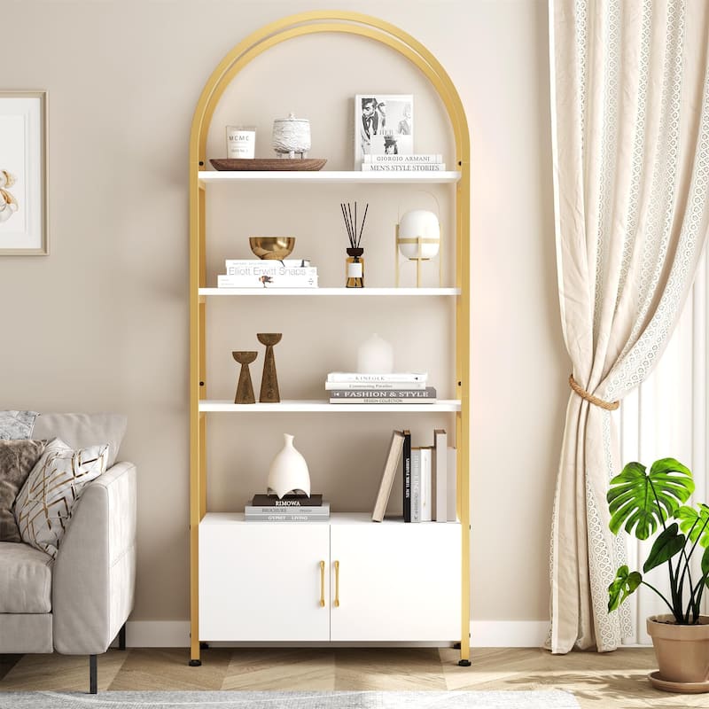 71.5 Inch Tall Bookshelf with Door