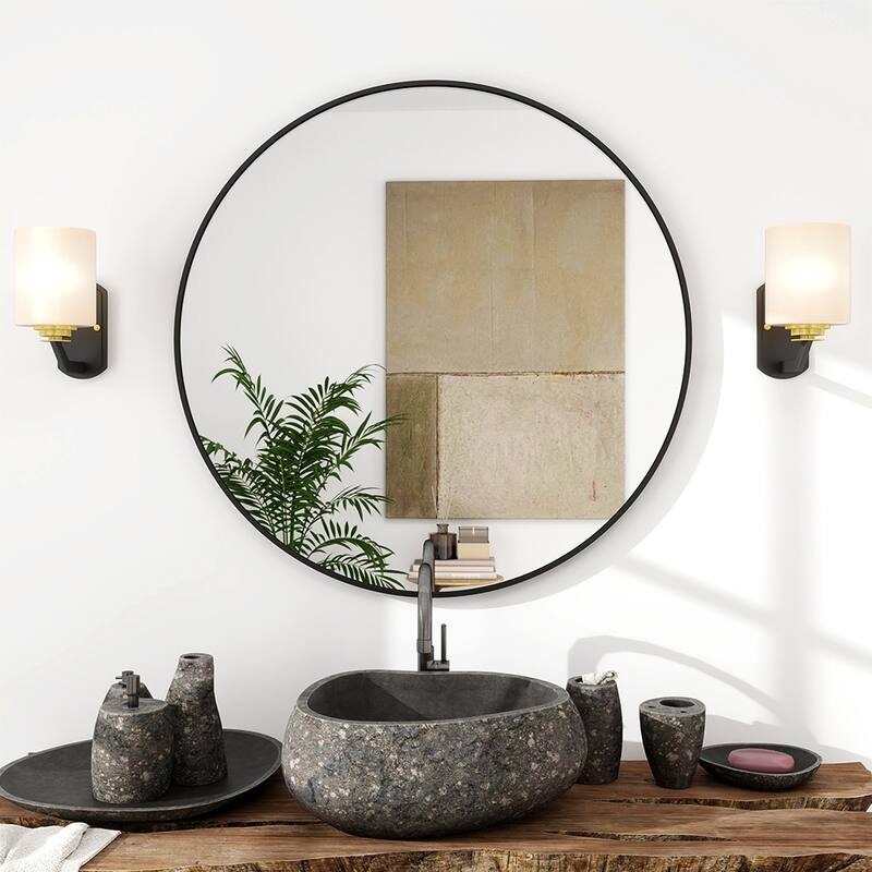 Maypex Aluminium Framed Circular Wall Mirror