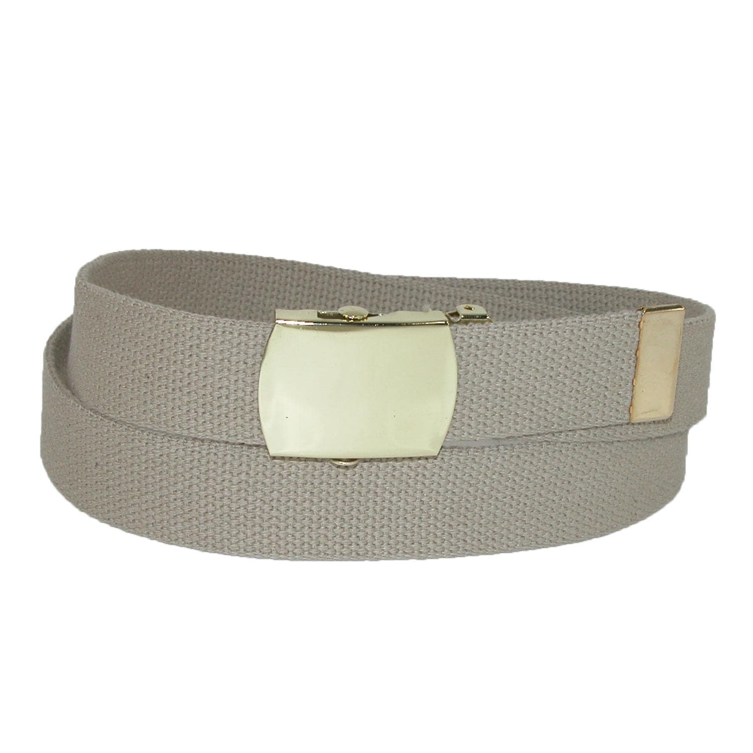 CTM® Cotton Adjustable Belt with Brass Buckle - one size