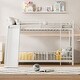 preview thumbnail 3 of 36, Unique Design Twin over Twin Size Metal Bunk Bed with Slide and Guardrails