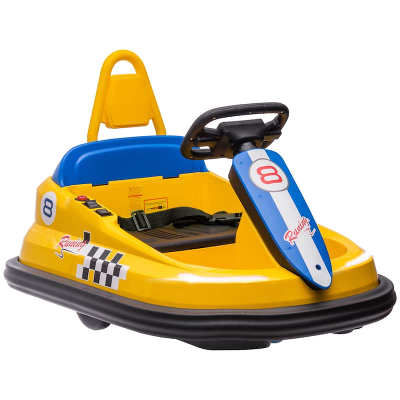 Aosom Bumper Car for Kids, 360° Rotation 6V Electric Ride on Bumper