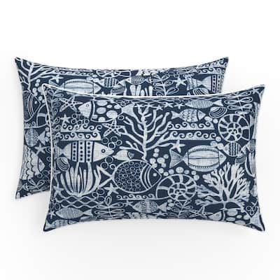Pillow Perfect Outdoor/Indoor 100% T-Spun Polyester Throw Pillow, Weather Resistant, Fade Resistant