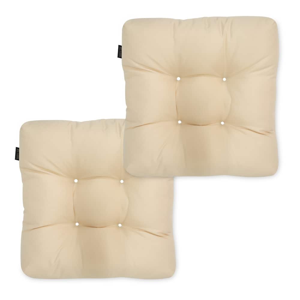 Classic Accessories Water-Resistant 19 x 19 x 5 Inch Square Patio Seat Cushion, 2-Pack