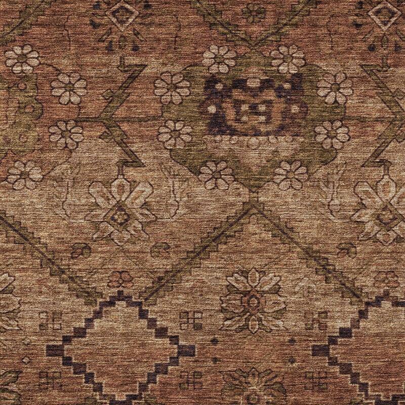 HomeRoots Floral Transitional Rectangle Outdoor Rug