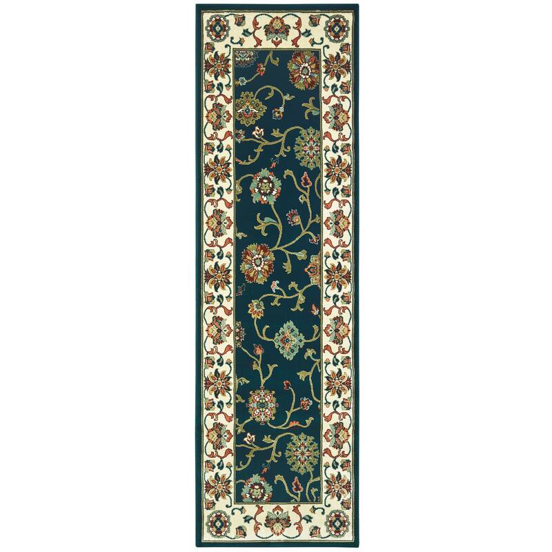 Style Haven Khymer Timeless Borders Traditional Area Rug - 2'3" x 7'6" Runner - Runner/Rectangle
