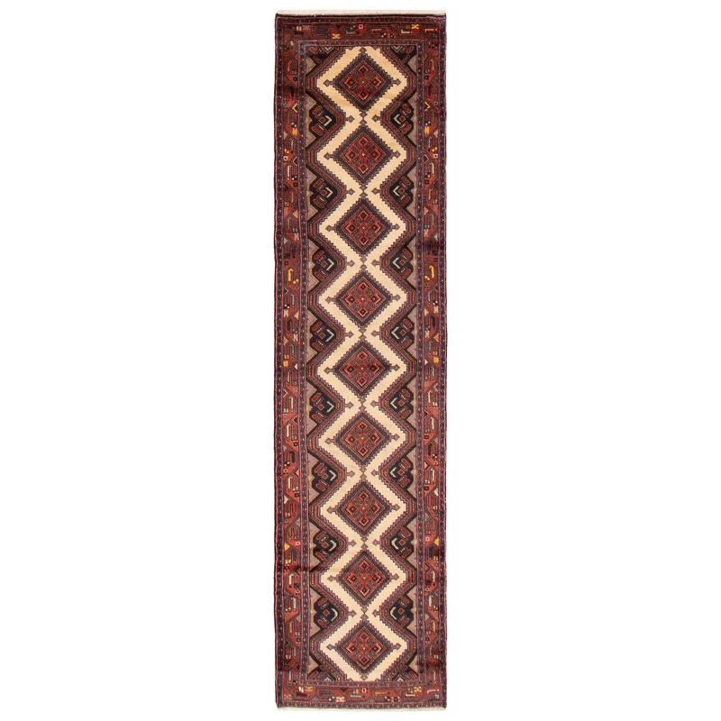 ECARPETGALLERY Hand-knotted Andelz Cream Wool Rug - 2'4 x 9'5 - Cream - 2'4 x 9'5