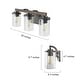 preview thumbnail 13 of 21, Fora Modern Farmhouse 4-Light Glass Bathroom Vanity Lights Rustic Metal Wall Sconces