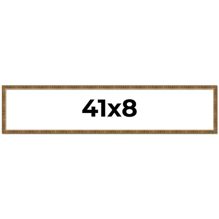 41x8 Frame Gold Solid Wood Picture Frame - Complete Modern Photo Frame
