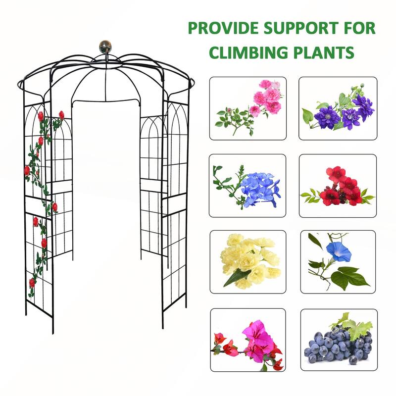 Metal Garden Arch Iron Garden Arbors Gazebo for Wedding Ceremony