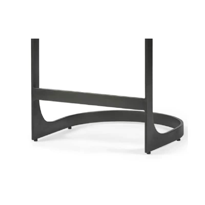 29 Inch Backless Bar Chair with Suede Leather Seat and Footrest Metal Legs Dining Room Accent - 28”H x 18”W x 17.25”D