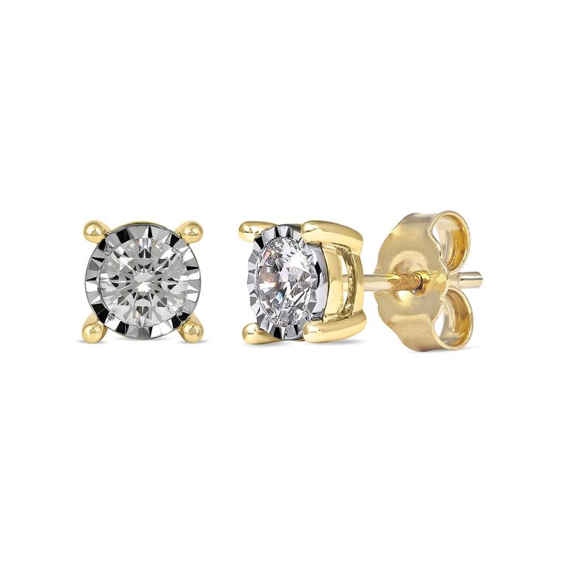 1/20ct - 3/4ct TDW Diamond Stud Earrings in Silver for Women