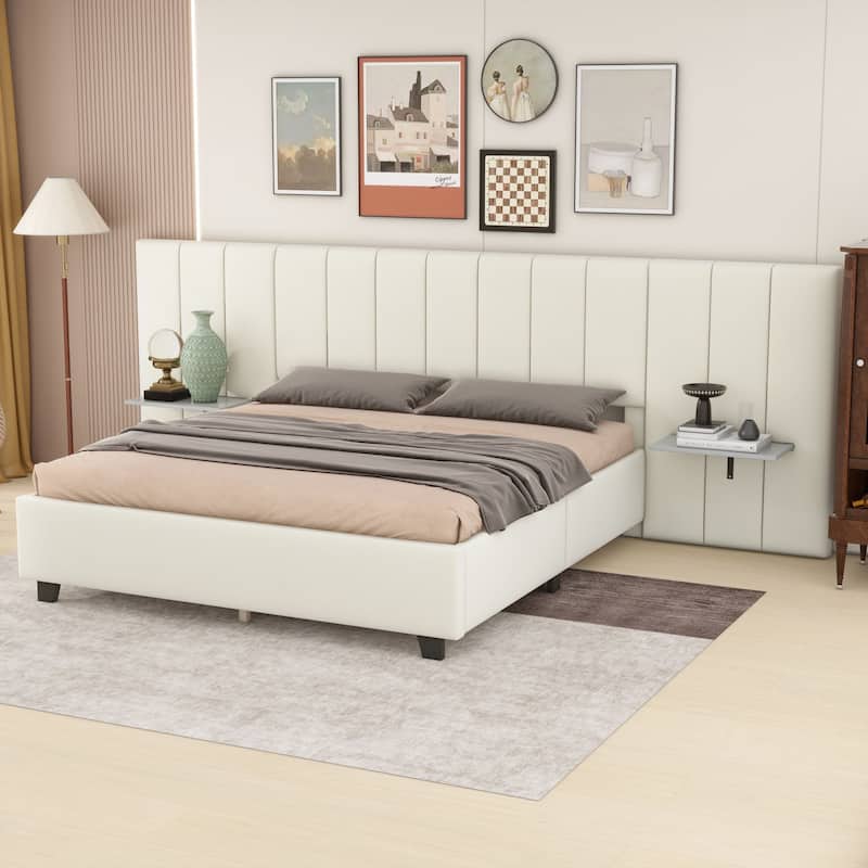 Velvet Upholstered Platform Bed