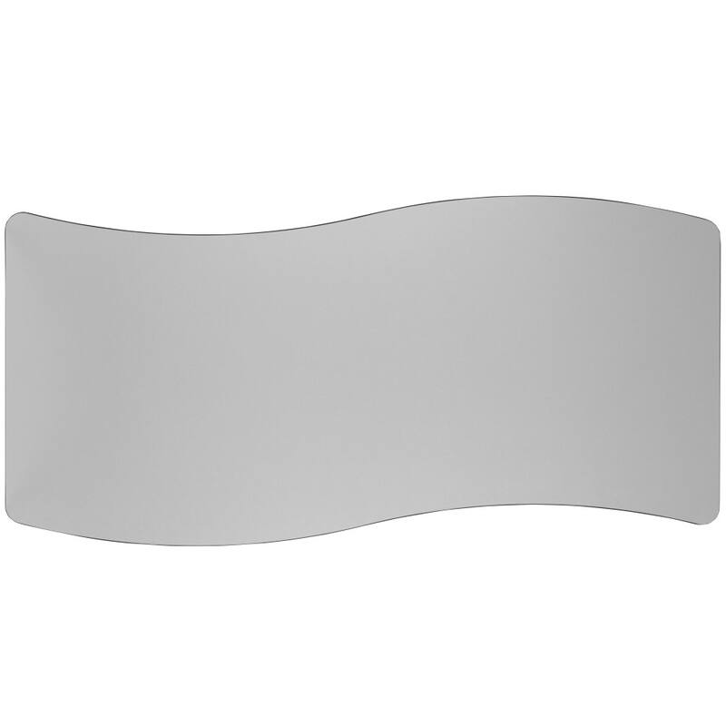 26"W x 60"L Rectangular Wave Collaborative Grey Kids Adjustable Activity Table