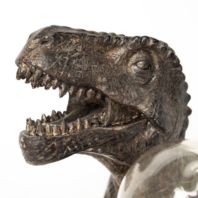 Raptor Dark Grey Resin Tyrannosaurus Rex Statue Table Lamp