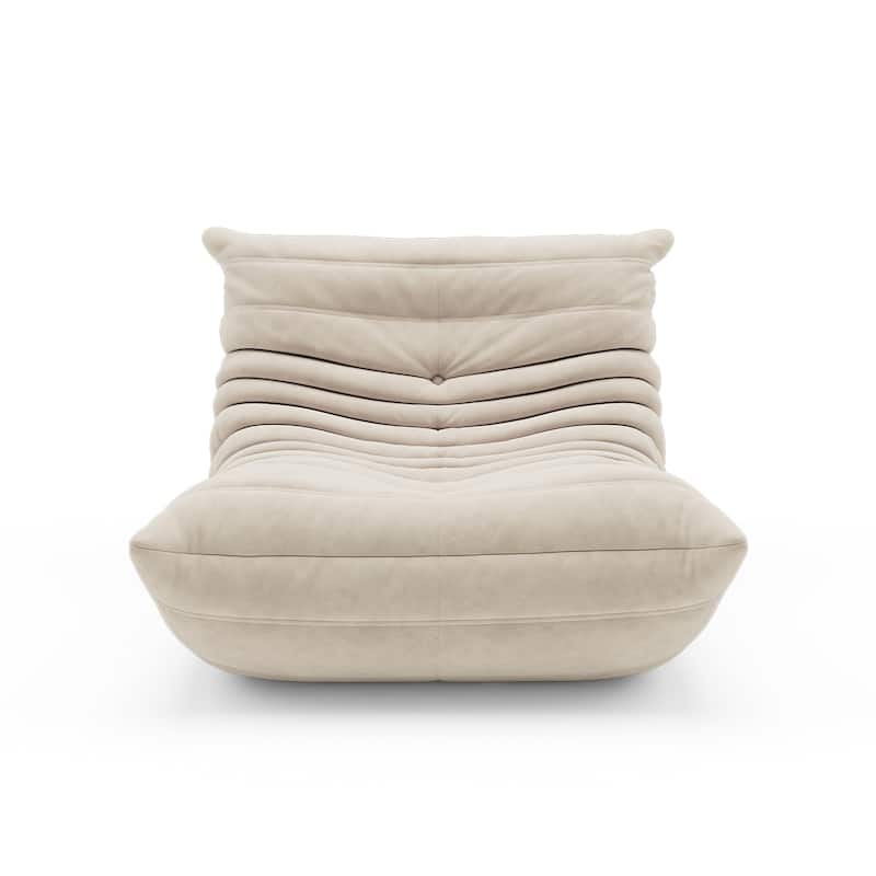 Suede Lazy Floor Accent Bean Bag Caterpillar Sofa for Living Room