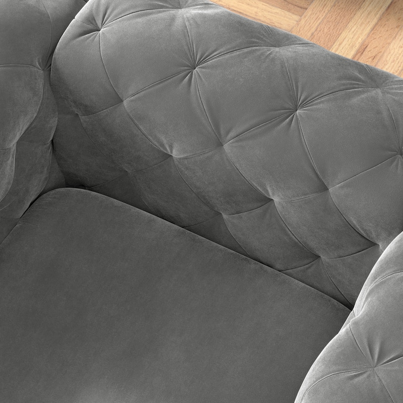 Corvus Aosta Tufted Velvet Chesterfield Club Chair