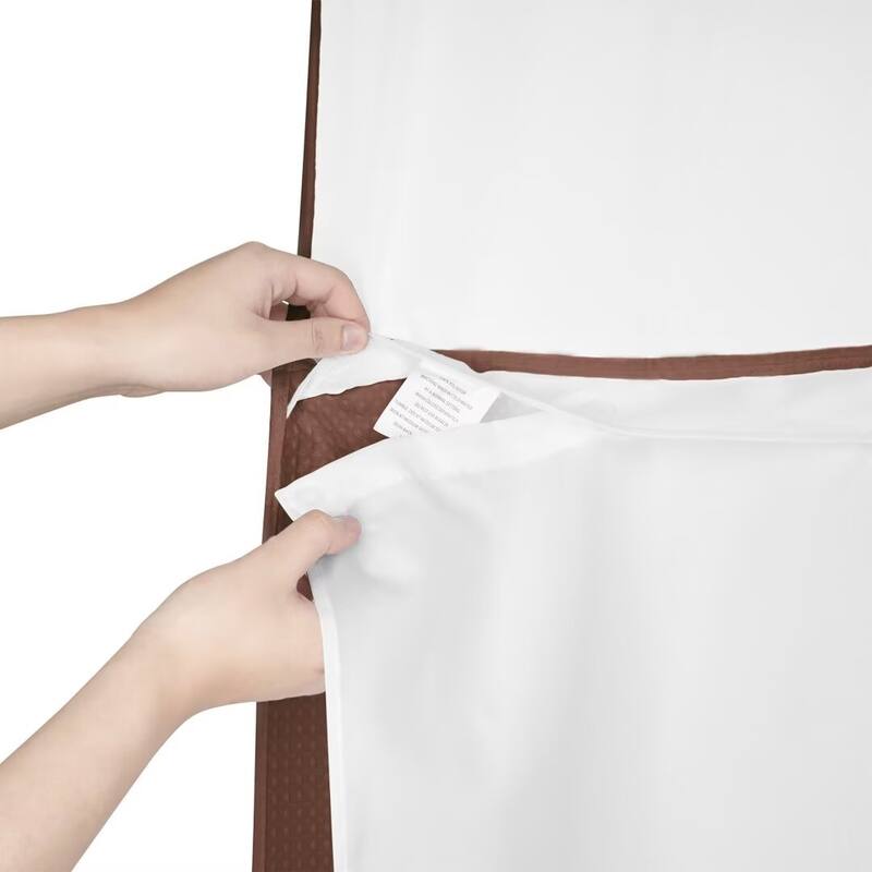 Waffle Weave Shower Curtain with Snap-in Liner 12 Hooks Included