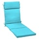preview thumbnail 10 of 86, Arden Selections Leala Texture Outdoor Chaise Lounge Cushion 72 in L x 21 in W x 2.5 in H - Pool Blue Leala