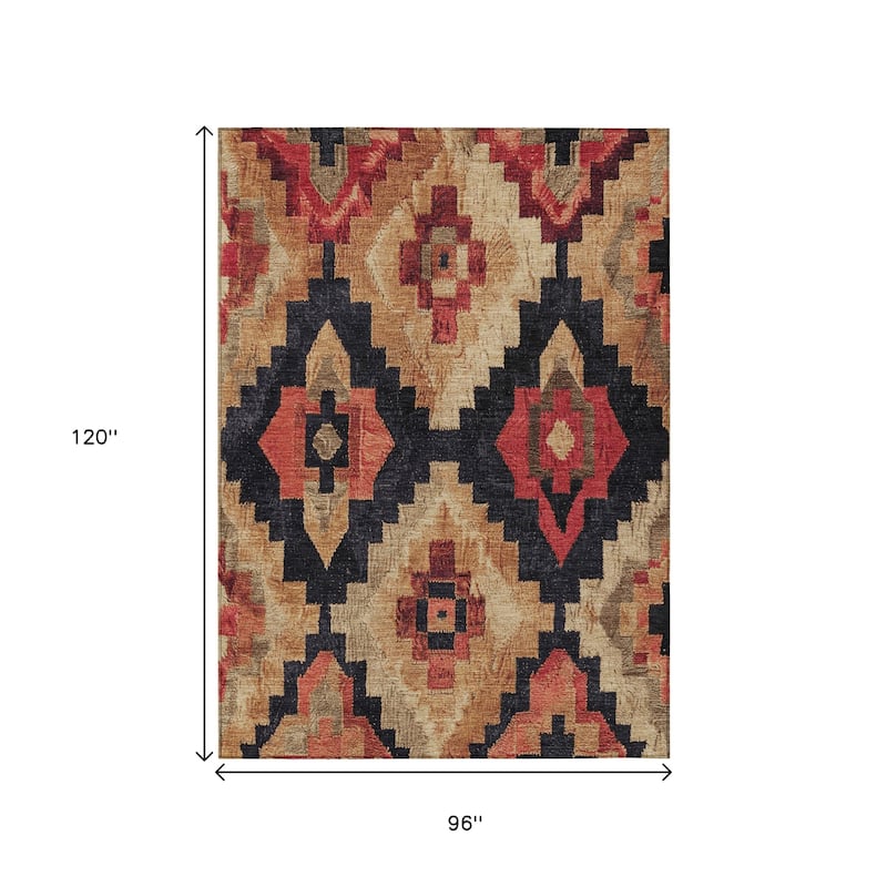 HomeRoots Aztec Transitional Rectangle Outdoor Rug