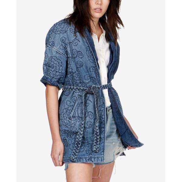 lucky brand denim kimono jacket