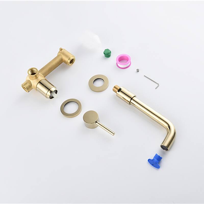 PROOX Single Handle Wall Mounted Bathroom Faucet With Drain Assembly