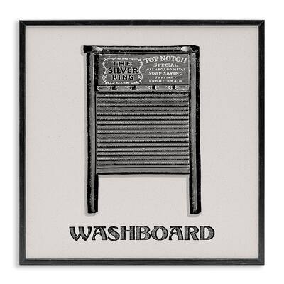Stupell Timeless Antique Washboard Framed Giclee Art Design By Val Rhodes