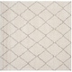 preview thumbnail 10 of 25, SAFAVIEH Arizona Shag Mame 1.2-inch Thick Rug 6'7" Square - Ivory/Beige - Square