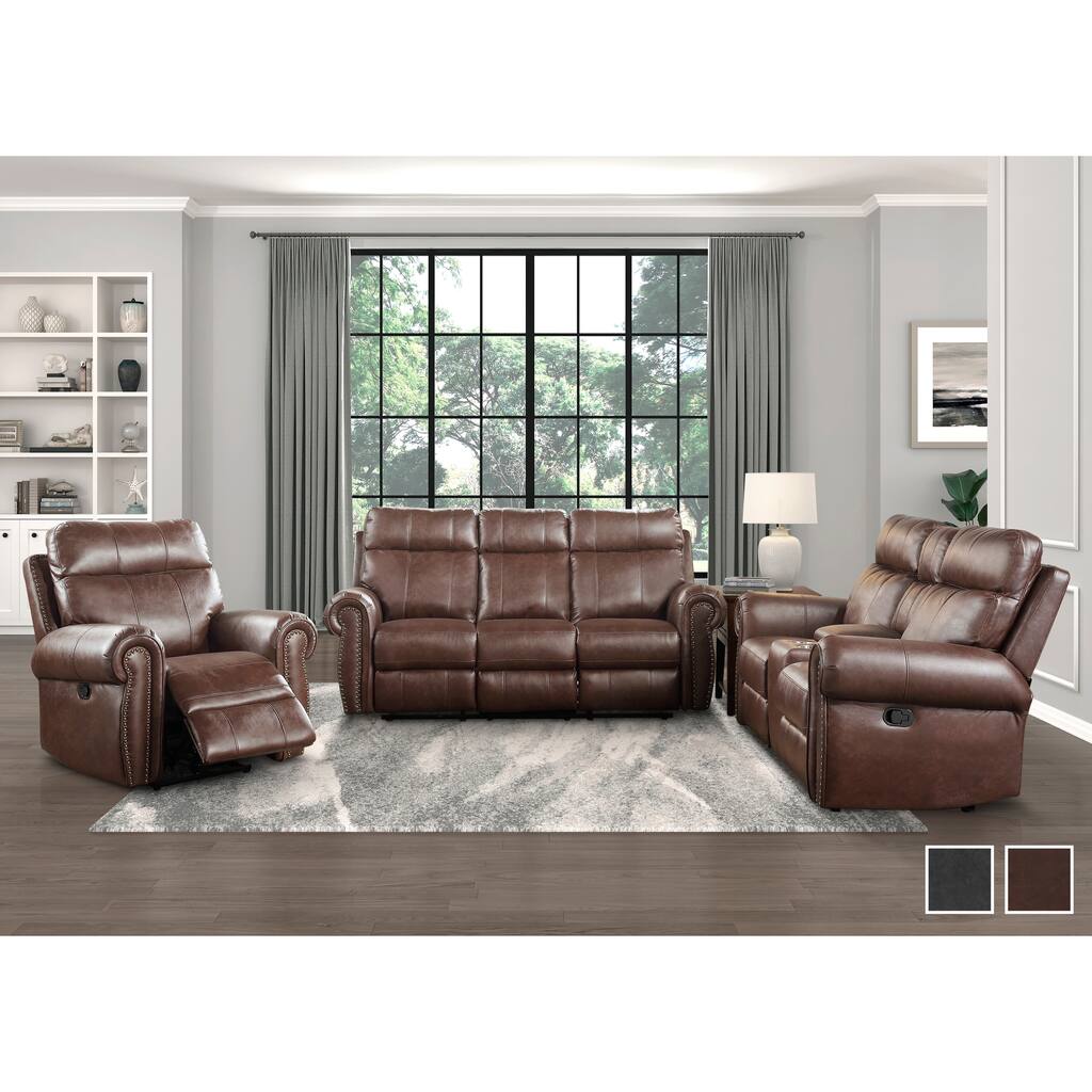 Freemont & Park Chesky 3-Piece Manual Reclining Living Room Sofa Set