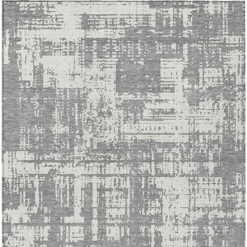 HomeRoots Abstract Transitional Rectangle Outdoor Rug