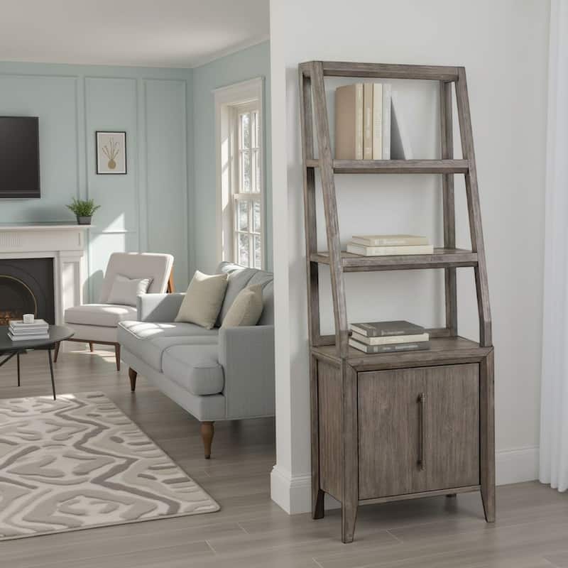 Bridgevine Home Avana Universal Bookshelf Pier, No Assembly Required, Smoky Greige Finish