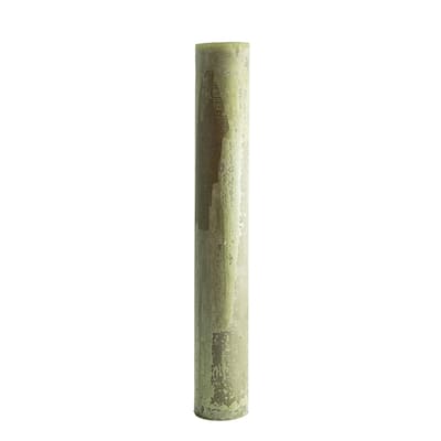 Sm. Round 1-Wick Pillar Candle 4"Dia x 19.65"H Dark Green - Dark Green