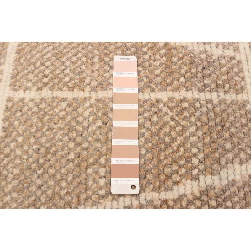 ECARPETGALLERY Hand-knotted Tangier Brown Wool Rug - 8'2 x 9'11