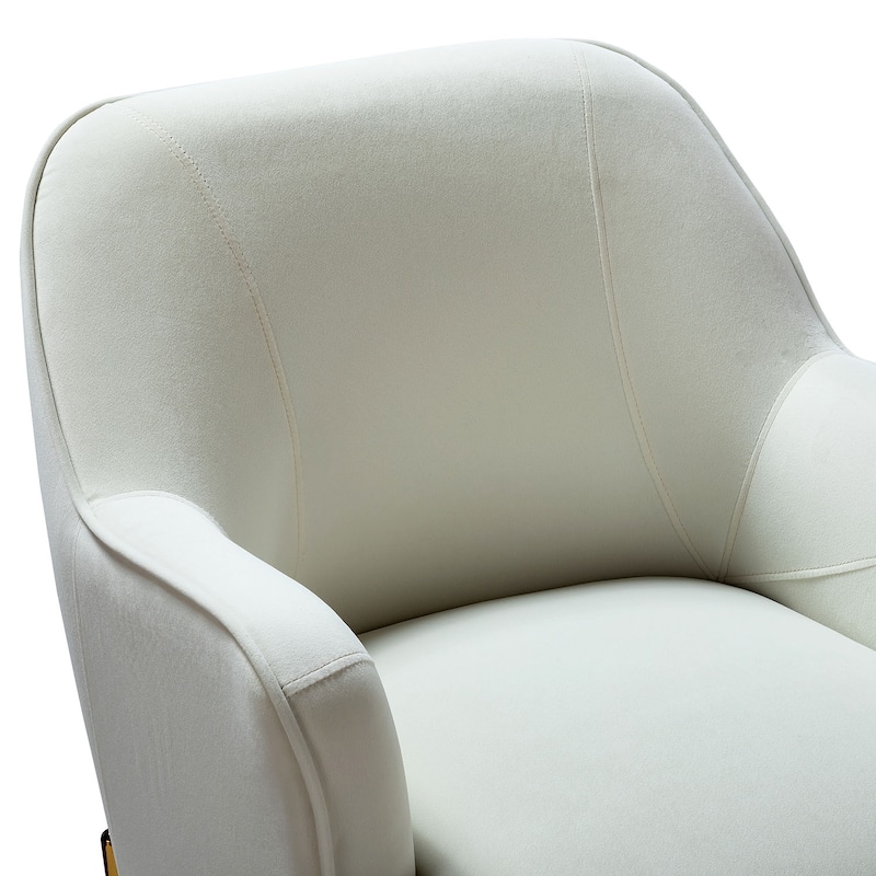 Marina Modern Velvet Accent Chair with Golden Legs Set of 2 by HULALA HOME