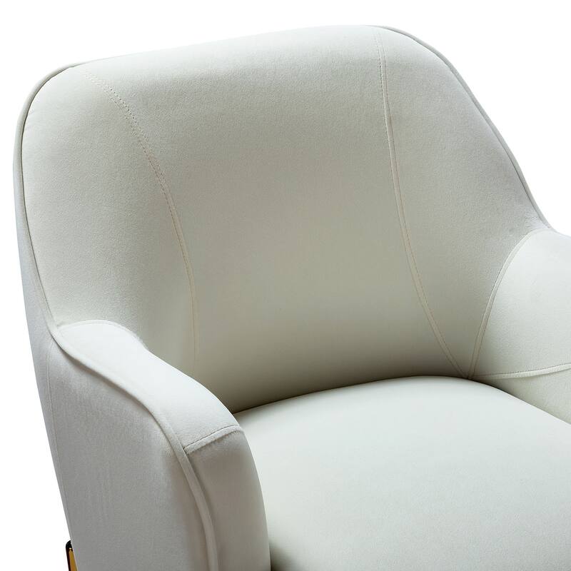 Marina Modern Velvet Accent Chair with Golden Legs Set of 2 by HULALA HOME