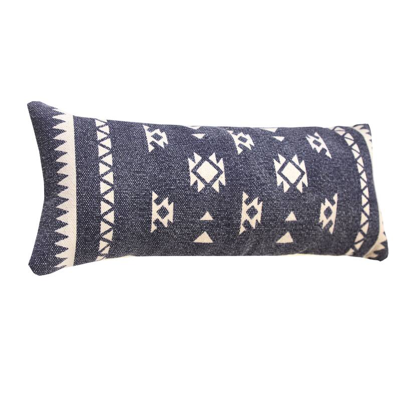 Sevita Southwestern Decorative Denim Geometric Throw Pillow