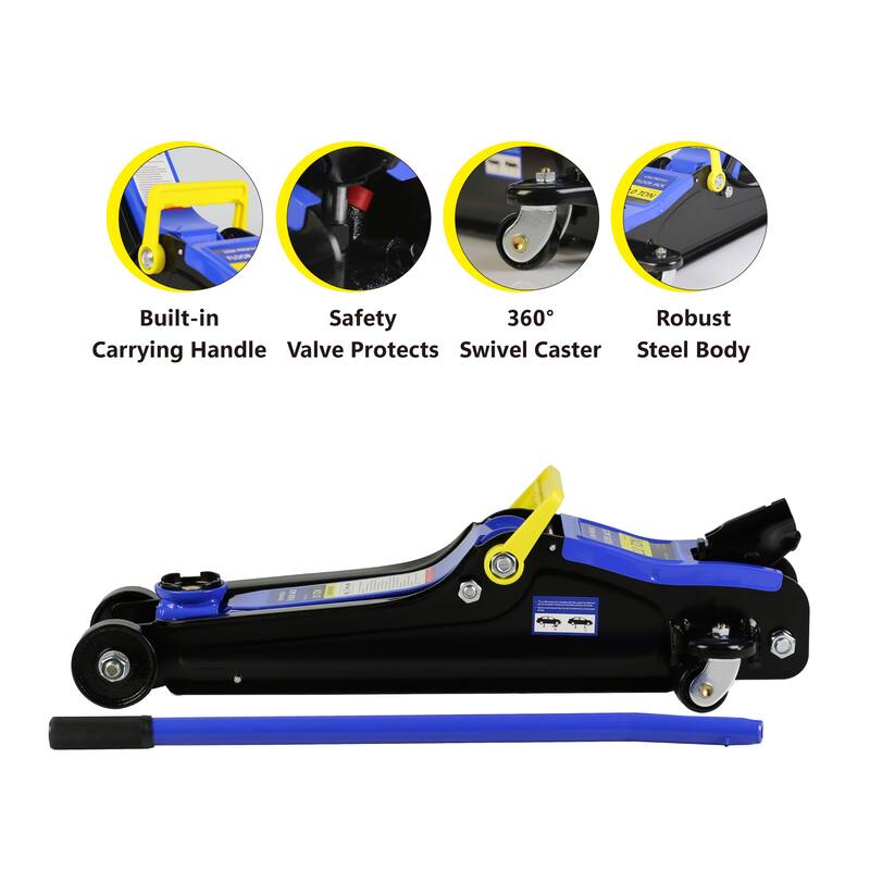 2 Ton Low Profile Floor Jack with Single Piston