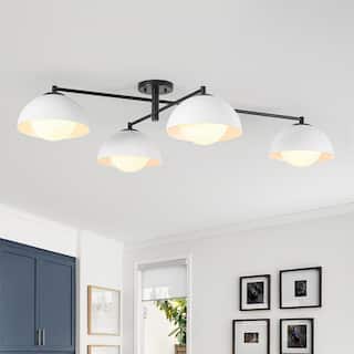 Ultra-Modern 4-Light Flower Bud Domed Semi-flush Mount - 44.9 in