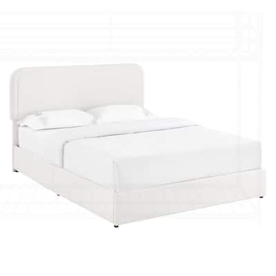 Luxurious Queen-Size Platform Bed with Tufted Headboard and Hidden Storage Drawers