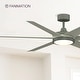 preview thumbnail 6 of 14, Fanimation Brawn 64 inch Indoor/Outdoor Smart Ceiling Fan with LED CCT Select Light Kit and Remote - Antique Graphite