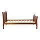 preview thumbnail 7 of 11, Sleek Walnut Platform Bed with Space-Saving Design and Ample Storage - Sturdy Wooden Slat Support - Twin Size, Walnut