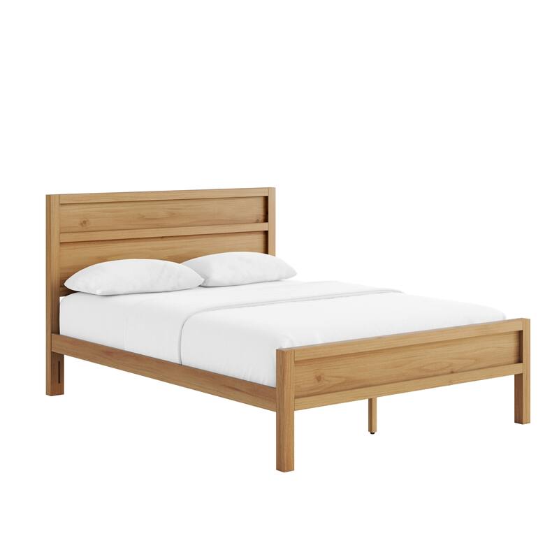 GDFStudio - Maddox Modern Wood Panel Bed with Slat System