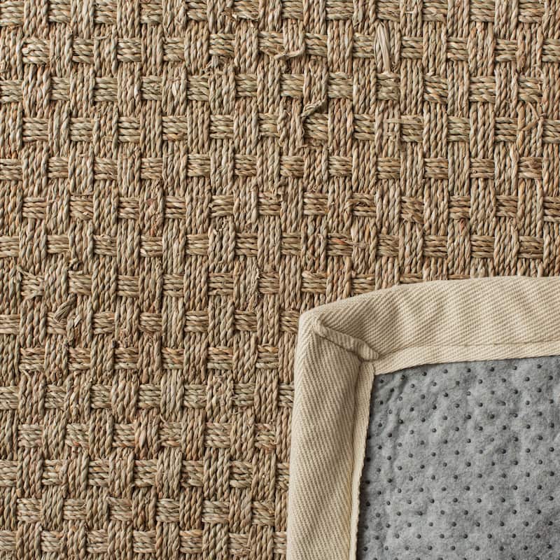 SAFAVIEH Natural Fiber Marina Basketweave Seagrass Rug