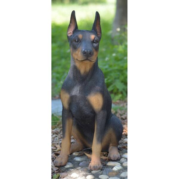 Shop 24 Brown And Black Sitting Doberman Pinscher Statue On Sale Overstock 30682305