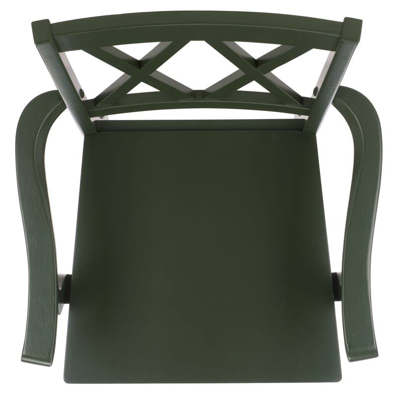 SAFAVIEH HOME Yelena Double X-Back Arm Chair - 18"W x 22"D x 39"H