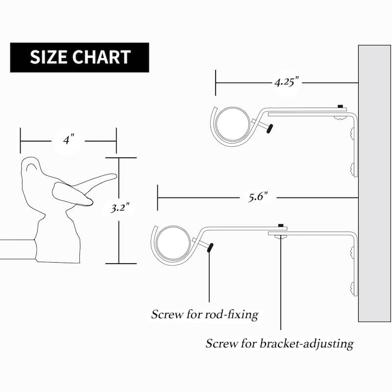 Meriville 1-Inch Diameter Single Window Treatment Curtain Rod